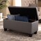 Baxton Studio Fera Gray Upholstered Storage Ottoman 154-9274 - alternate 4